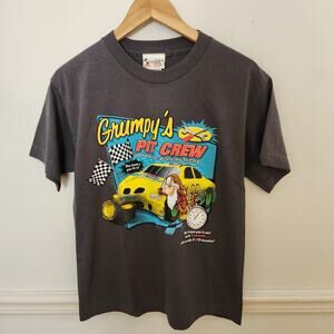 VTG Walt Disney World Grumpys Pit Crew Tshirt Kids Sz Large Racing 90s Childrens